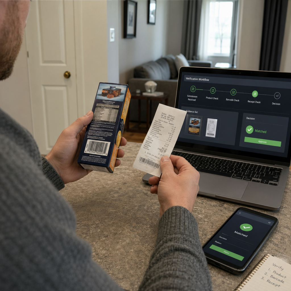 Barcode and receipt controls checklist for text-to-win offers with purchase proof