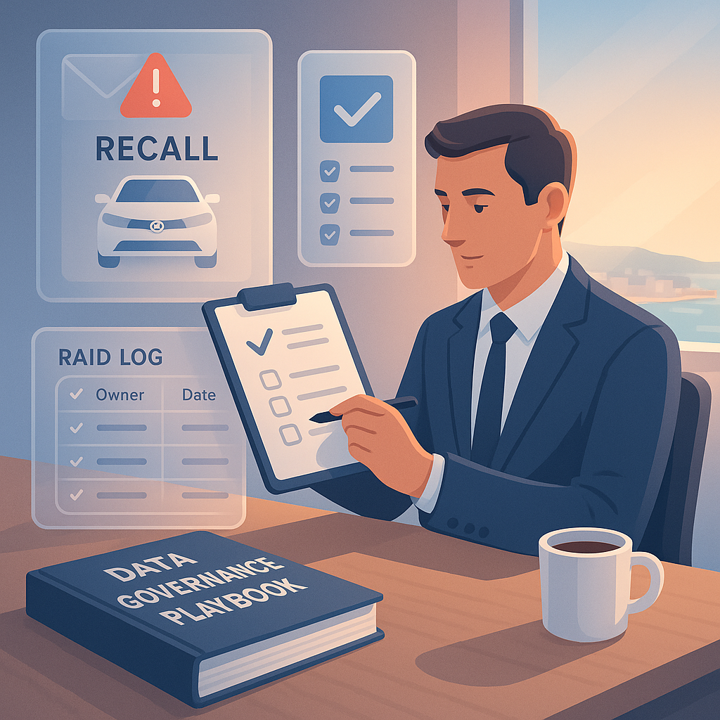 Data Governance Playbooks: Turning Toyota Recall Headlines into Actionable Controls Data Governance Playbooks: Turning Toyota Recall Headlines into Actionable Controls