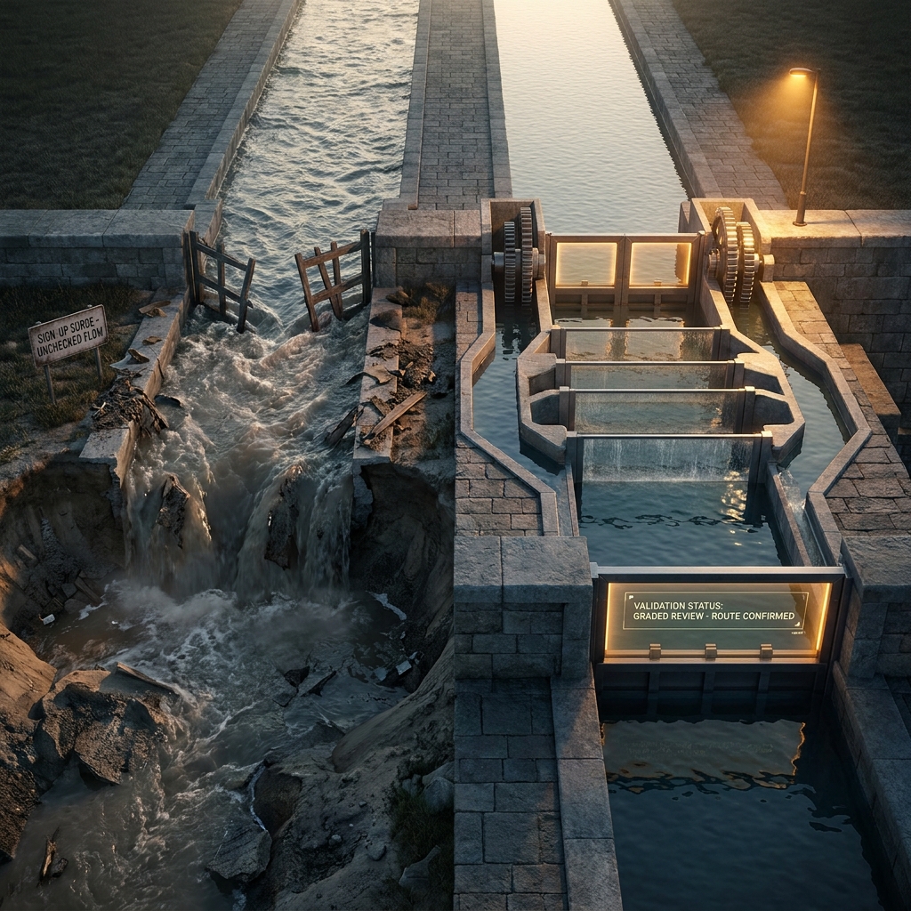 Benchmarking email campaign validation in incentive launches after a sign-up surge