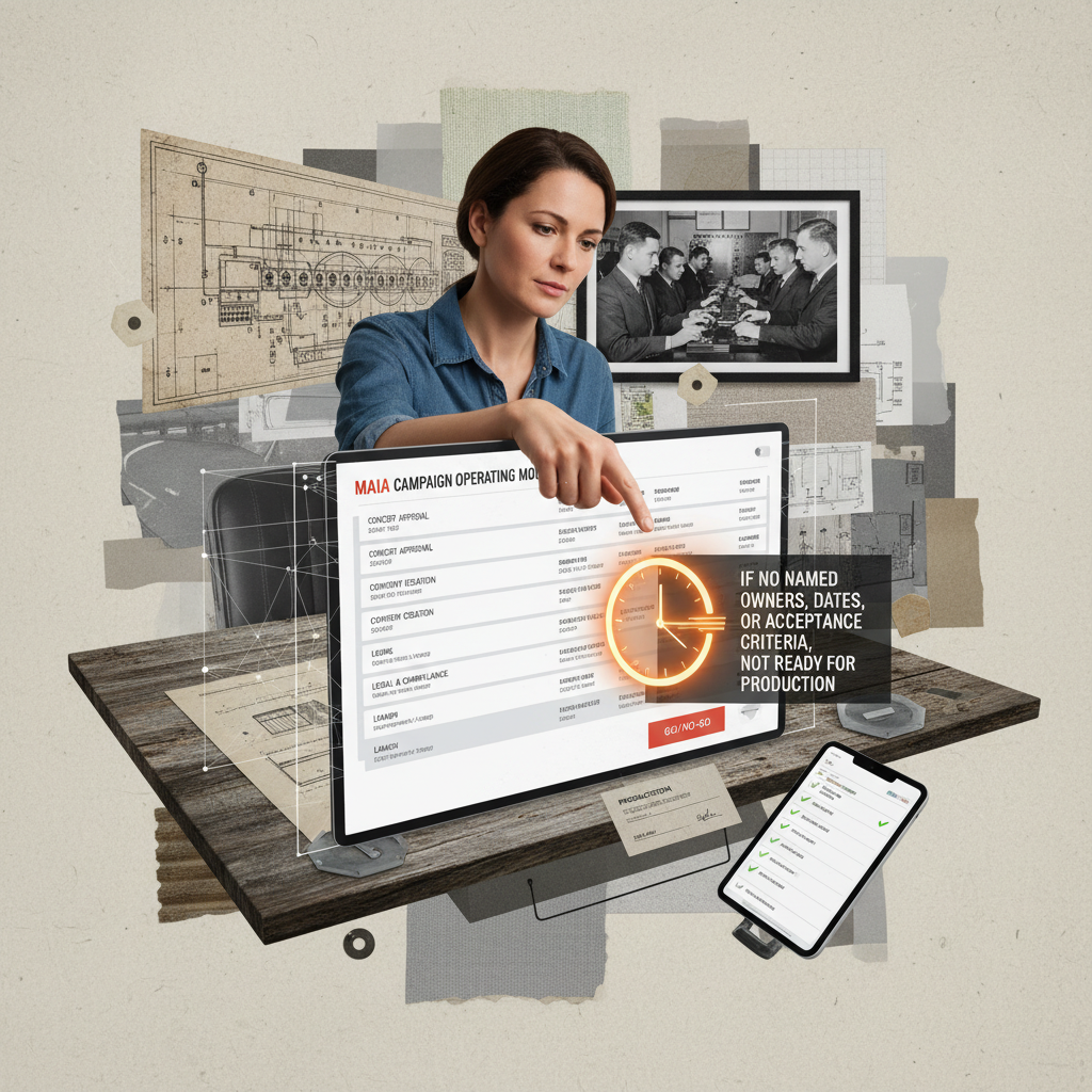 Campaign operating model for UK FMCG promotions: the four checkpoints before production starts