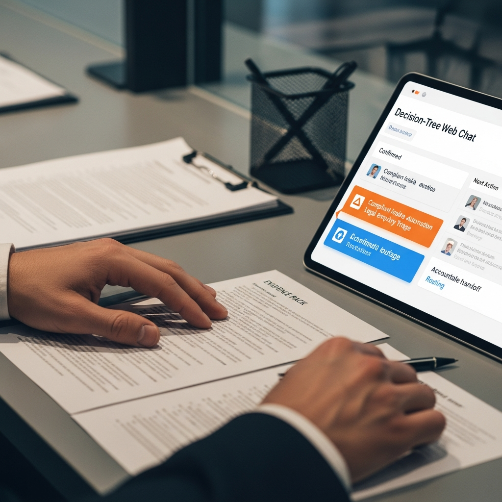 Governed decision-tree intake versus generic chatbot capture: a UK benchmark for regulated firms