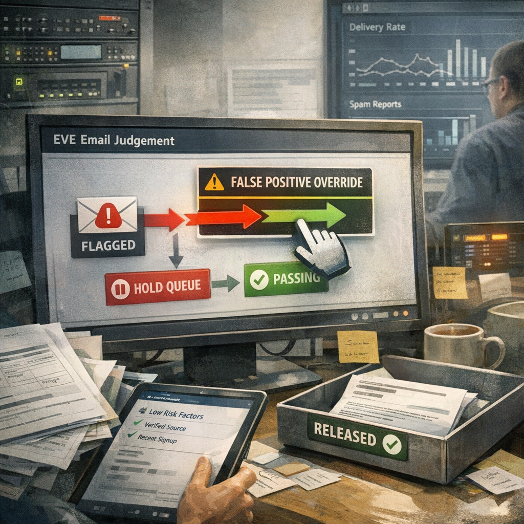 Inbox trust versus conversion loss: a UK benchmark for email judgement overrides