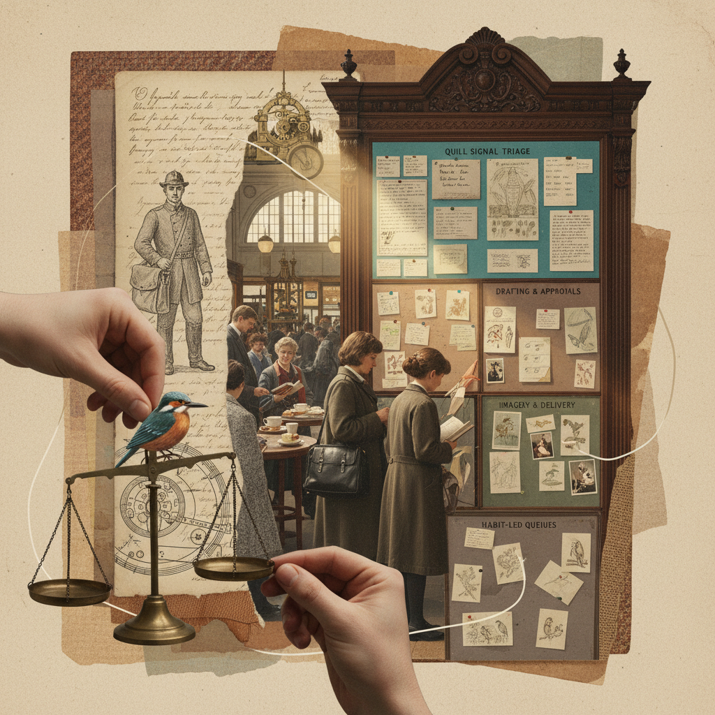 Quiet desk, governed queue: a field note from a no-signal week