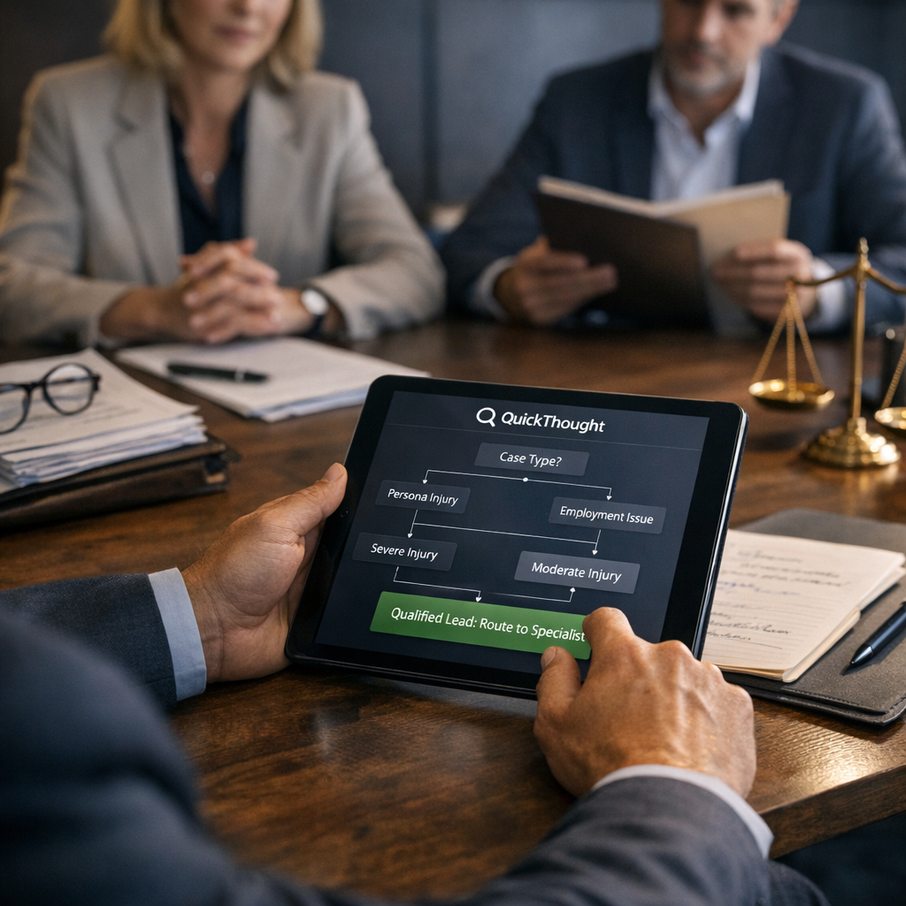 Privacy policy signals as legal-intake routing rules