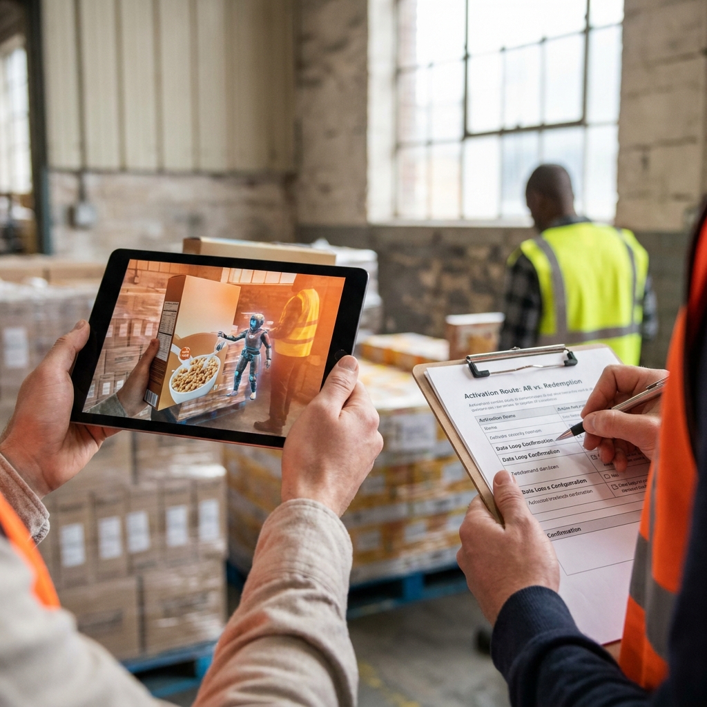 Choosing between AR play and money-off redemption in FMCG activations