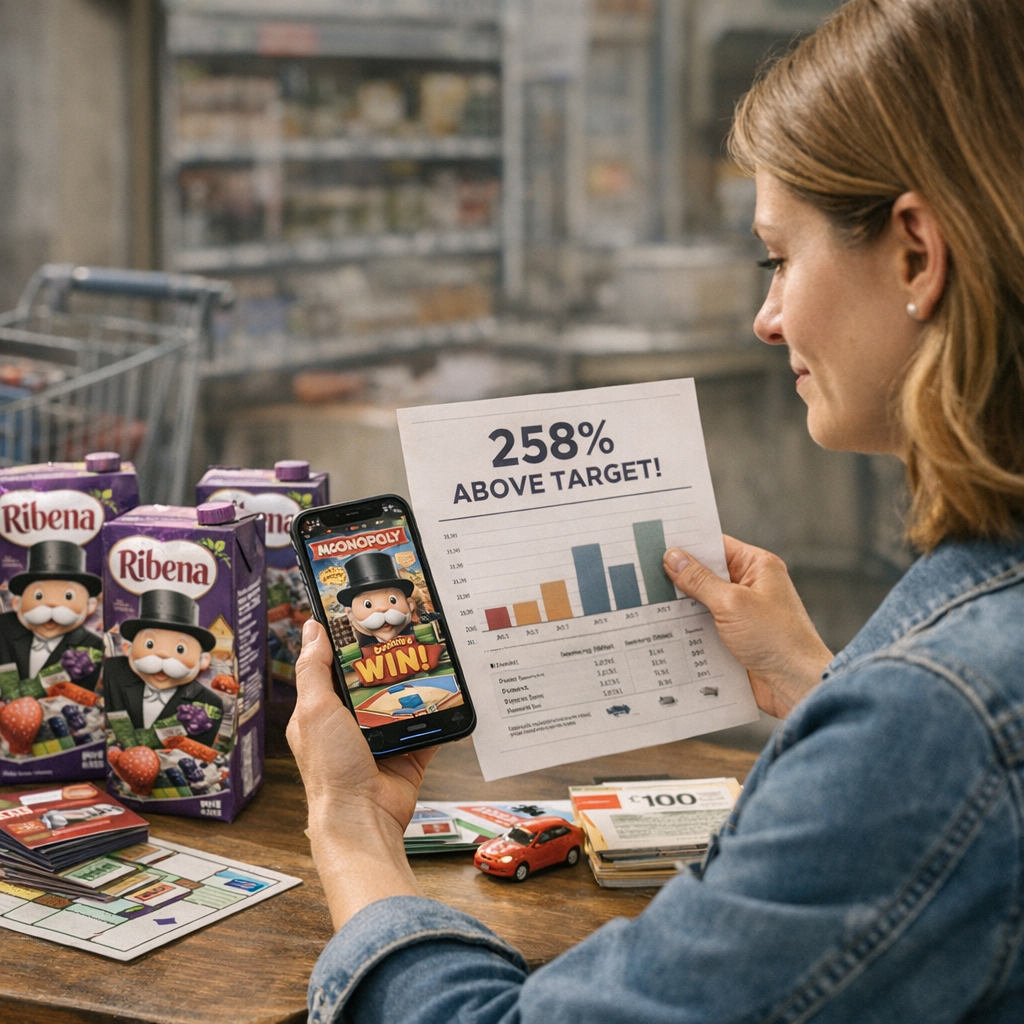 How Ribena's 258% overshoot of entry goal reframes what ambitious AR prize mechanics can achieve