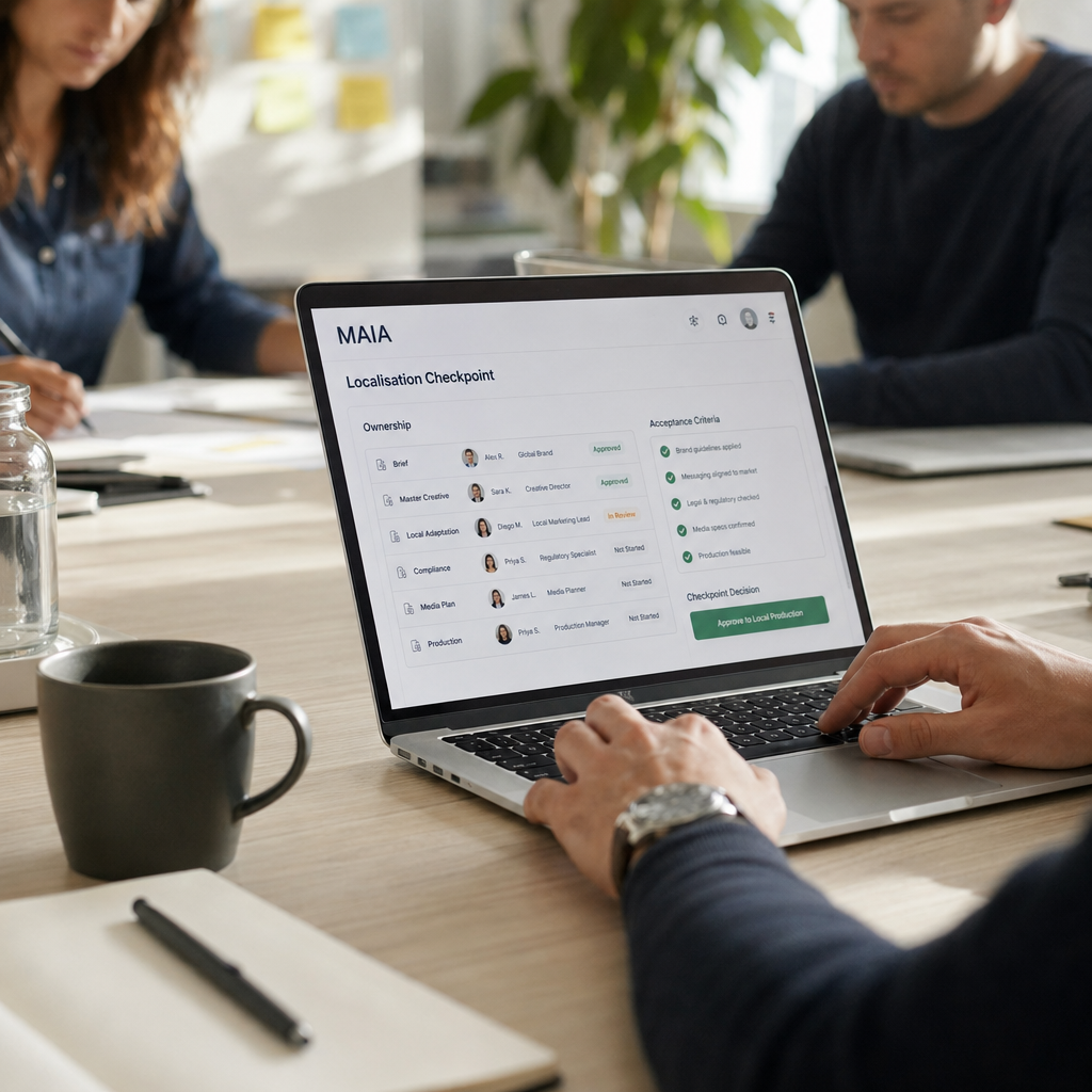 The localisation checkpoint that sets owners, dates and acceptance criteria before launch