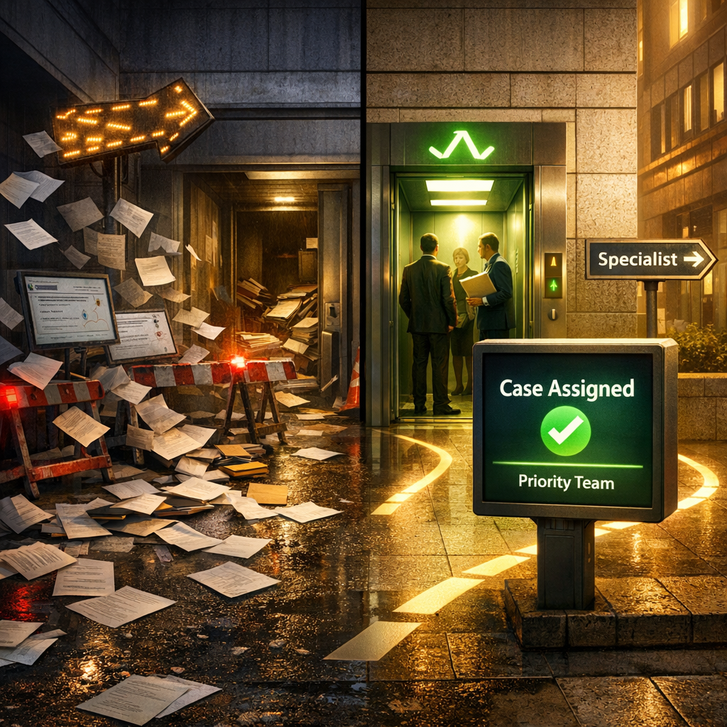 Prompt-only legal intake is where routing quality breaks