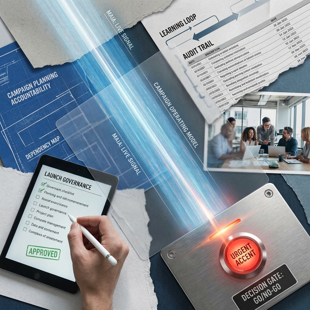 Who owns the next move in a UK healthcare campaign launch?