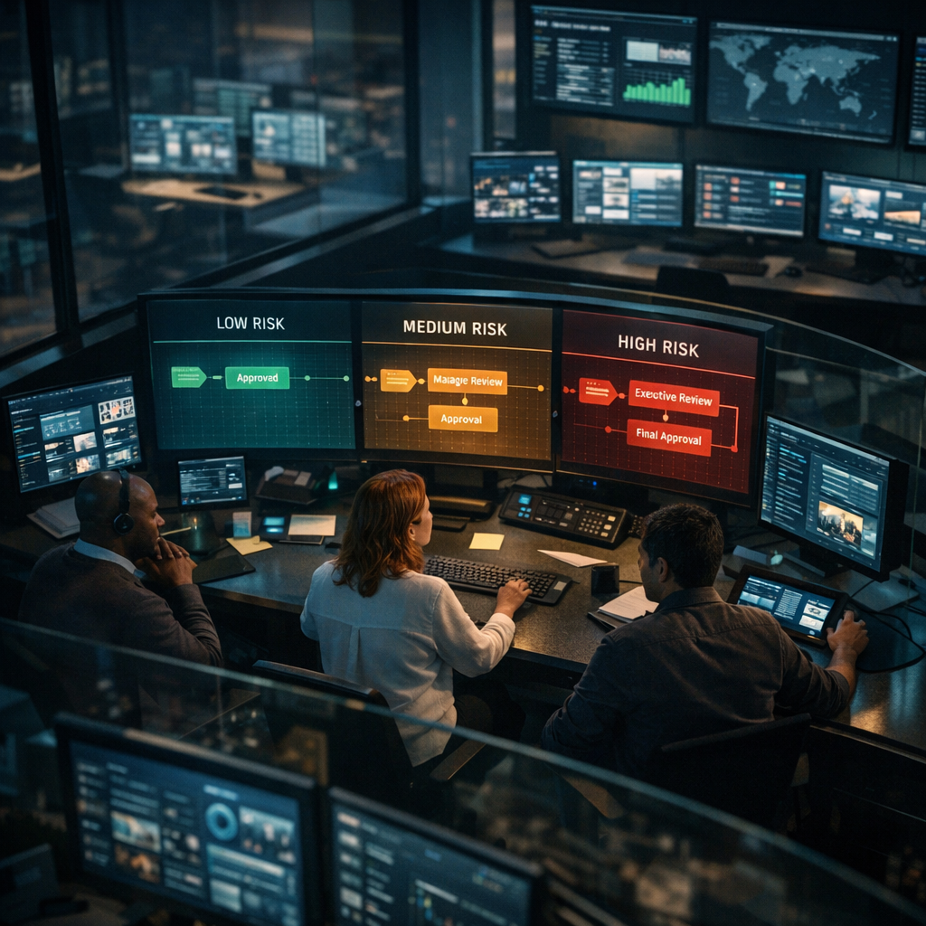 UK marketing approvals: escalation rules for high-risk content automation workflows