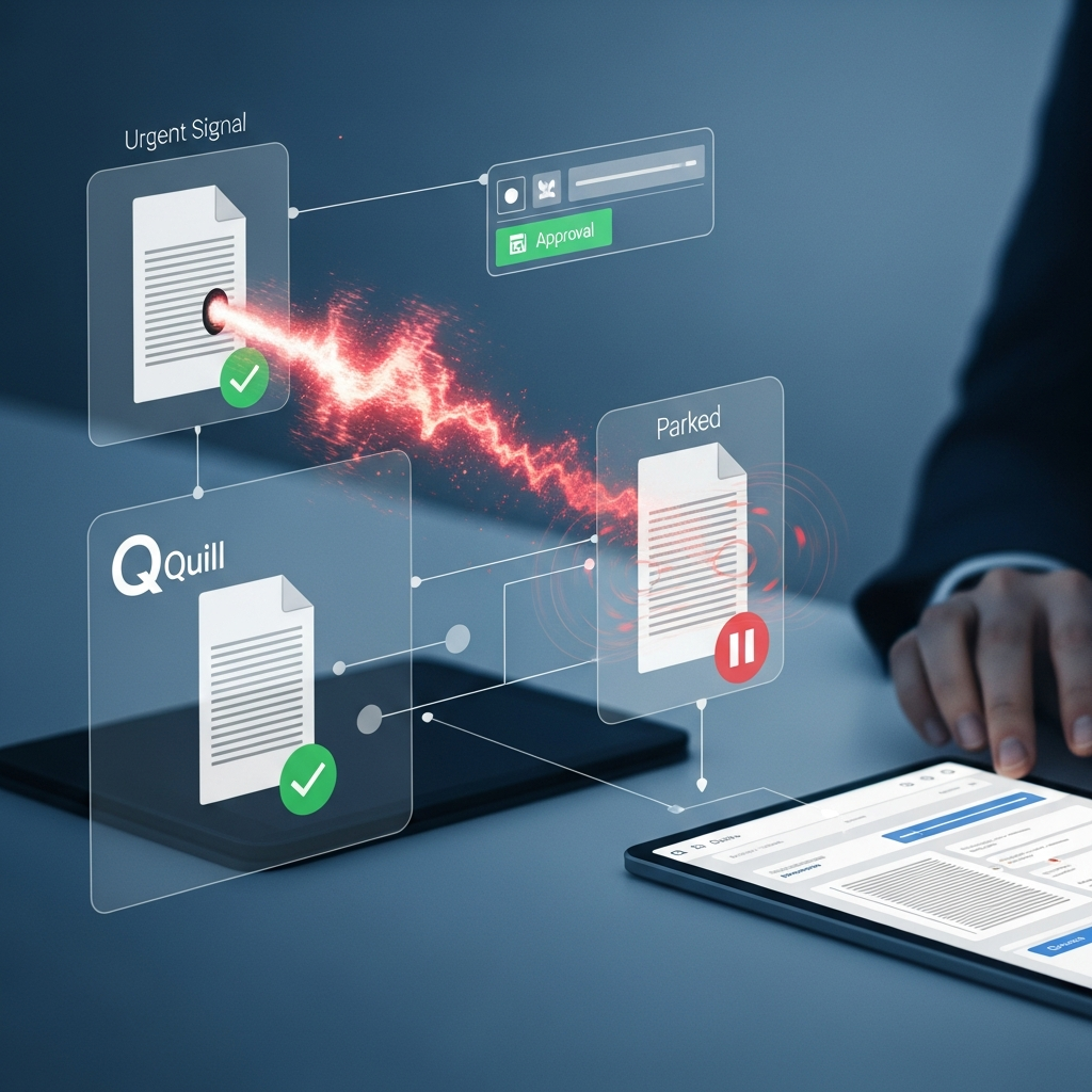 Regulated lead triage as the first real test of governed publishing