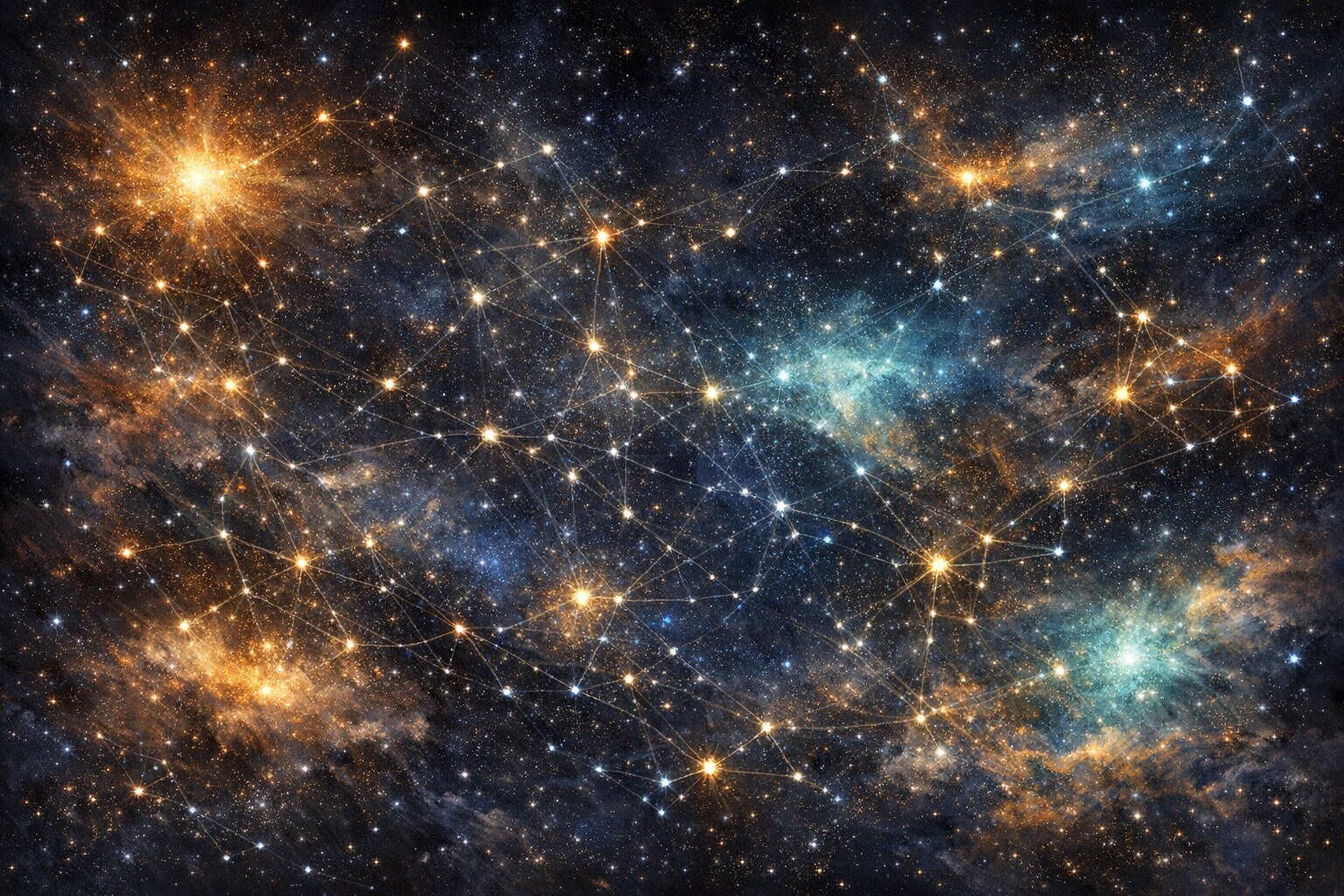 Structured neural cosmos illustration Abstract star field suggesting a structured neural cosmos