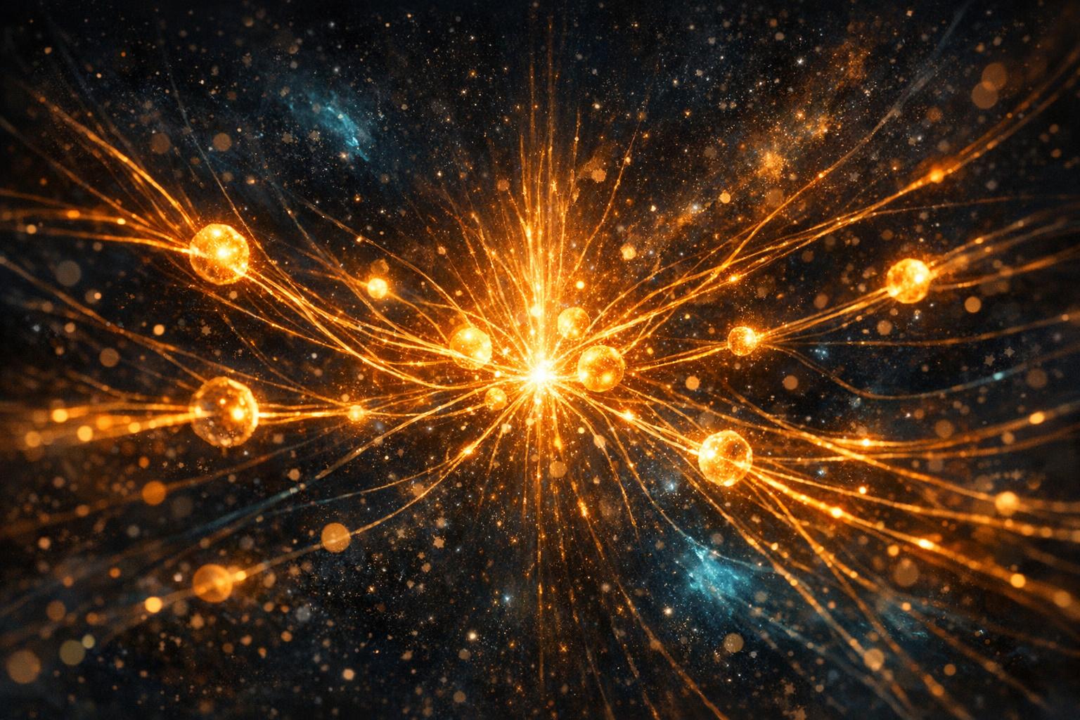 ONECARD reward field Digital reward cosmos with value-transfer arcs, redemption constellations and luminous reward pulses.