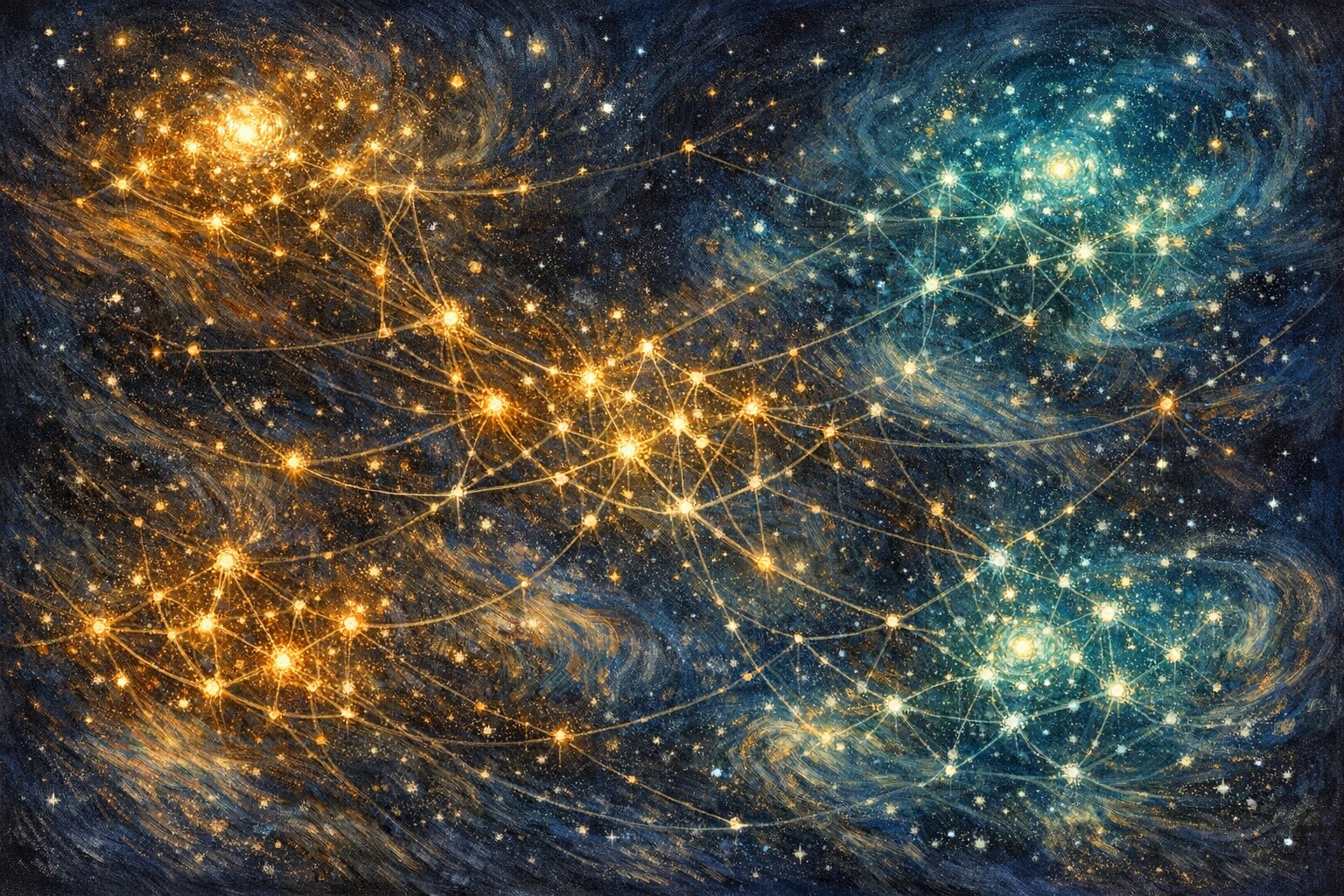 Abstract constellation of structured product nodes